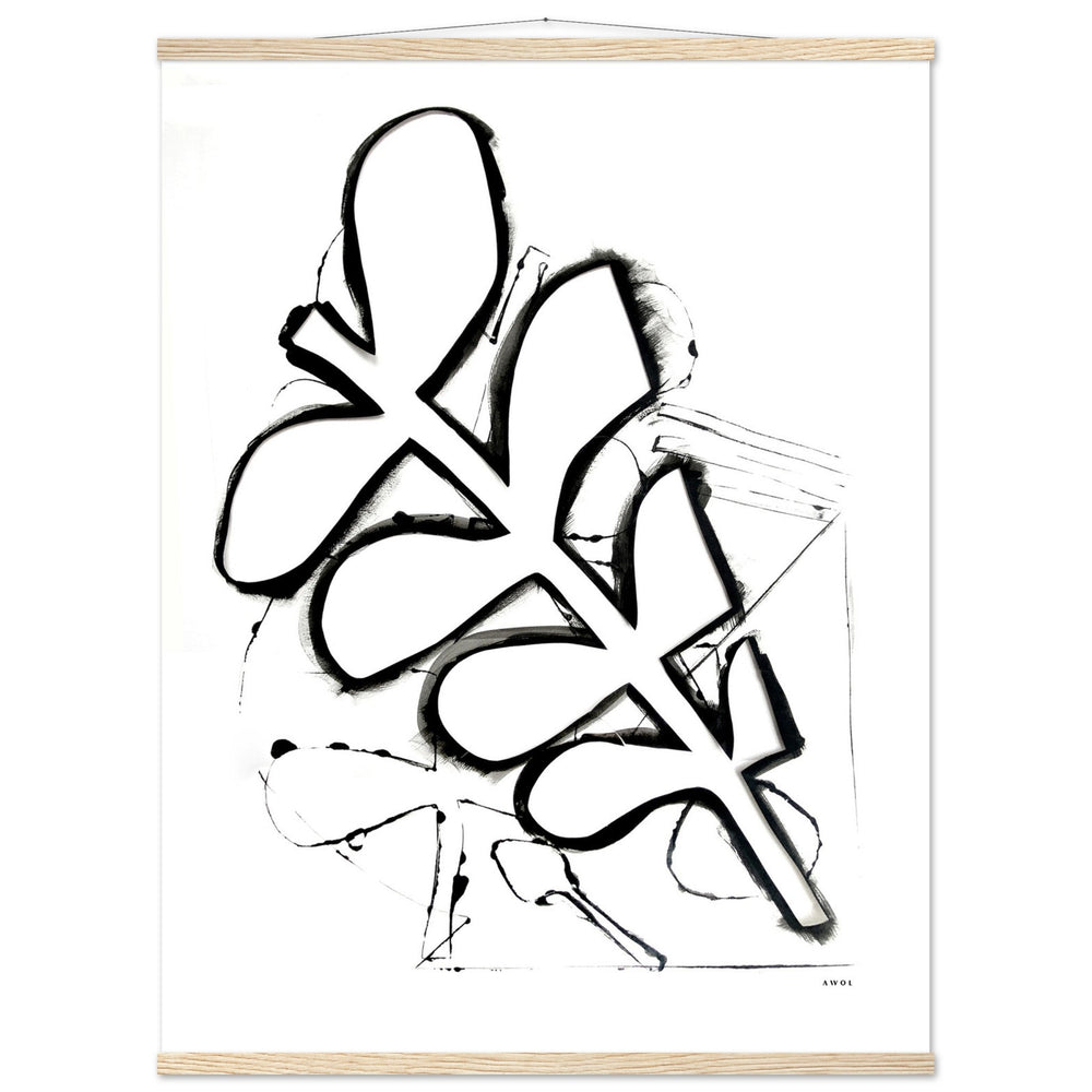 
                      
                        Abstract Black and White Plant Art Print: Poster with Hanger - Creations Awol
                      
                    