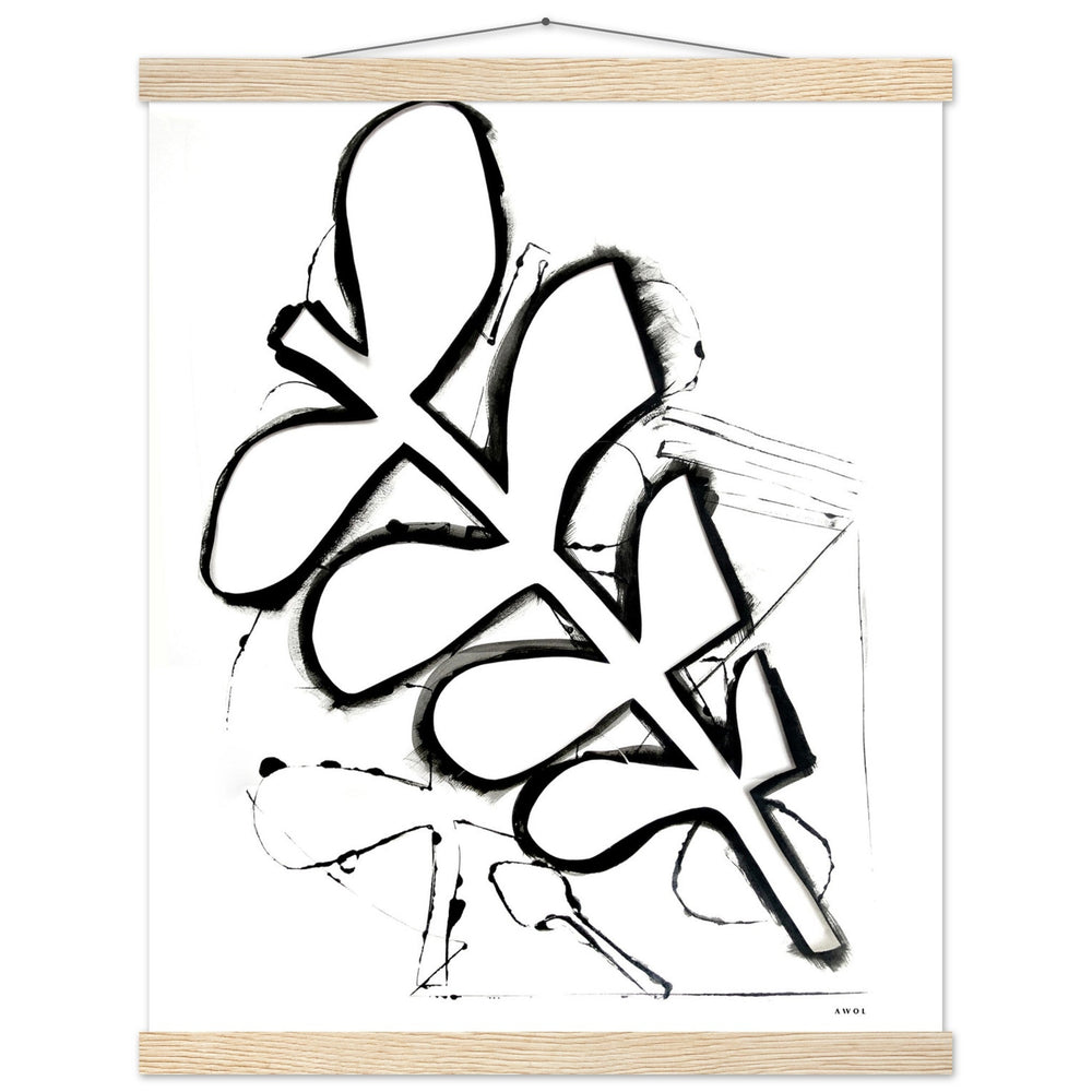 
                      
                        Abstract Black and White Plant Art Print: Poster with Hanger - Creations Awol
                      
                    