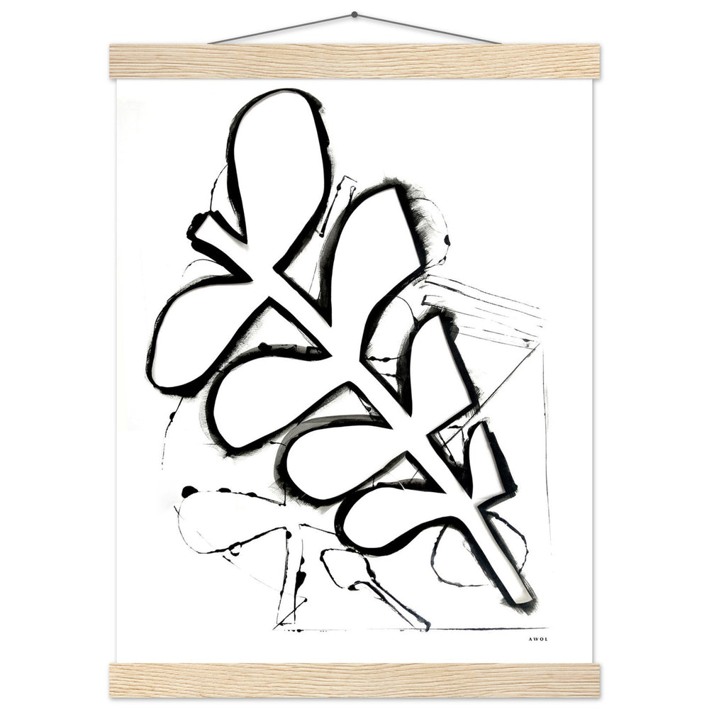 
                      
                        Abstract Black and White Plant Art Print: Poster with Hanger - Creations Awol
                      
                    