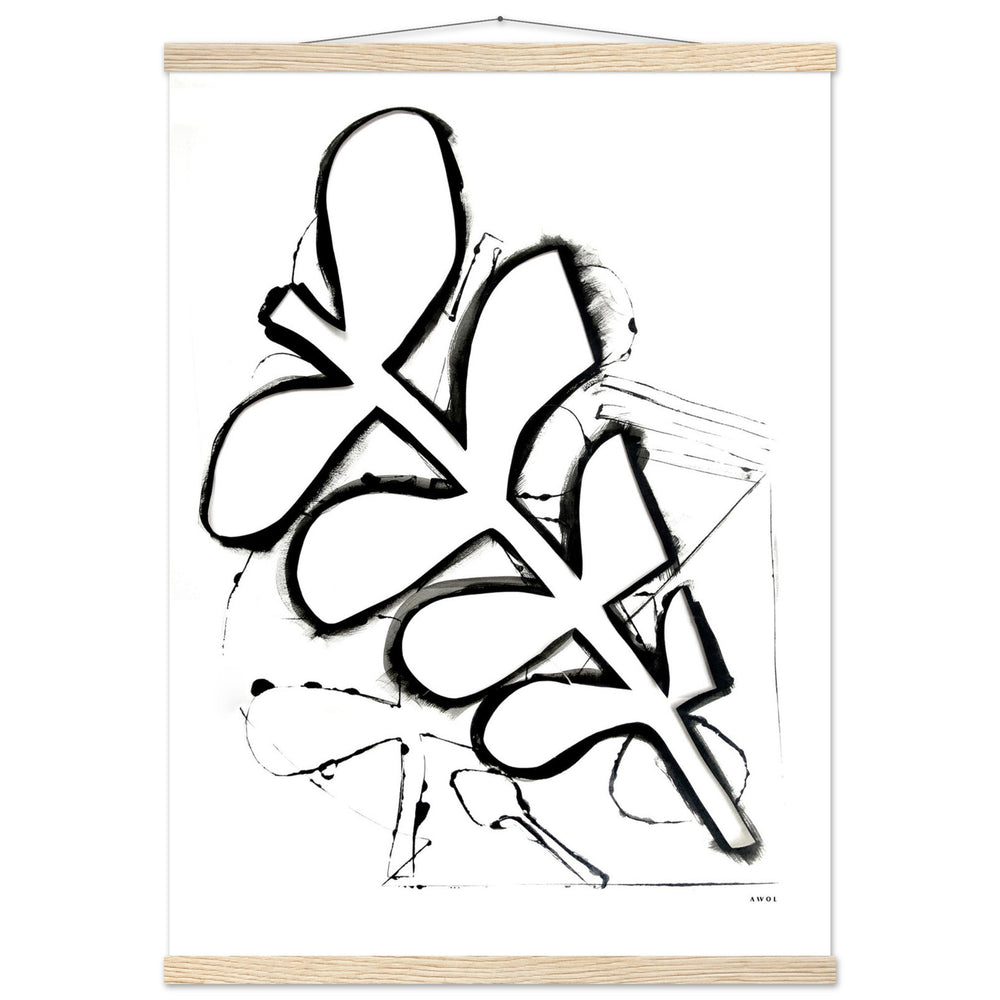 
                      
                        Abstract Black and White Plant Art Print: Poster with Hanger - Creations Awol
                      
                    