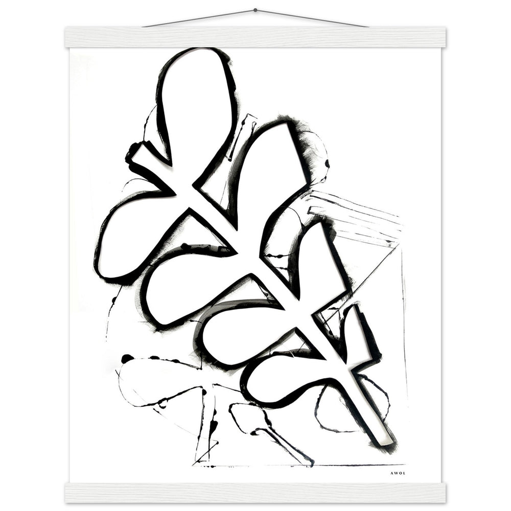 
                      
                        Abstract Black and White Plant Art Print: Poster with Hanger - Creations Awol
                      
                    