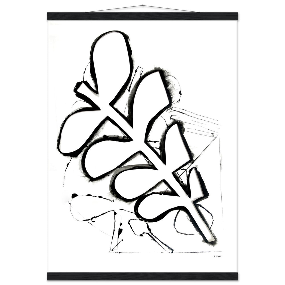 
                      
                        Abstract Black and White Plant Art Print: Poster with Hanger - Creations Awol
                      
                    