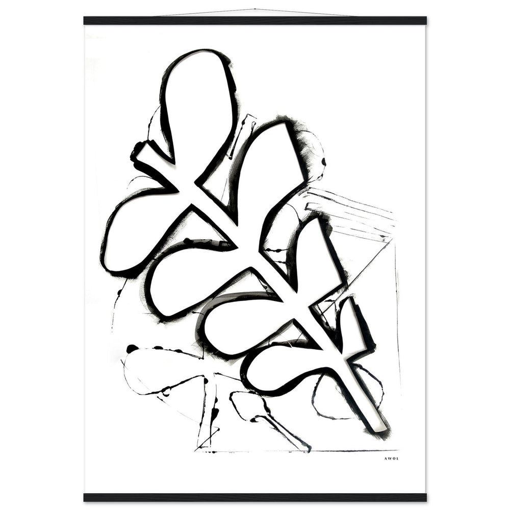 
                      
                        Abstract Black and White Plant Art Print: Poster with Hanger - Creations Awol
                      
                    