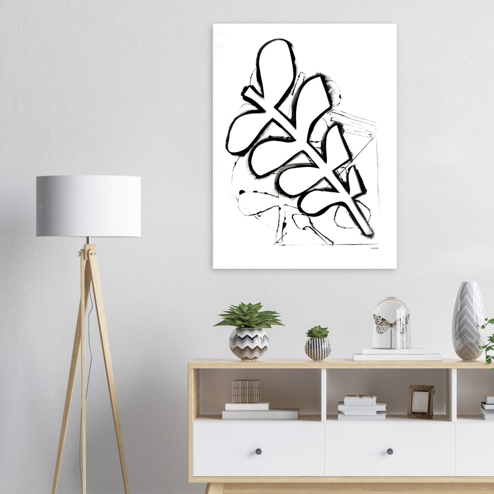 
                      
                        Abstract Botanical Art Print in Black and White: Matte Paper Poster - Creations Awol
                      
                    