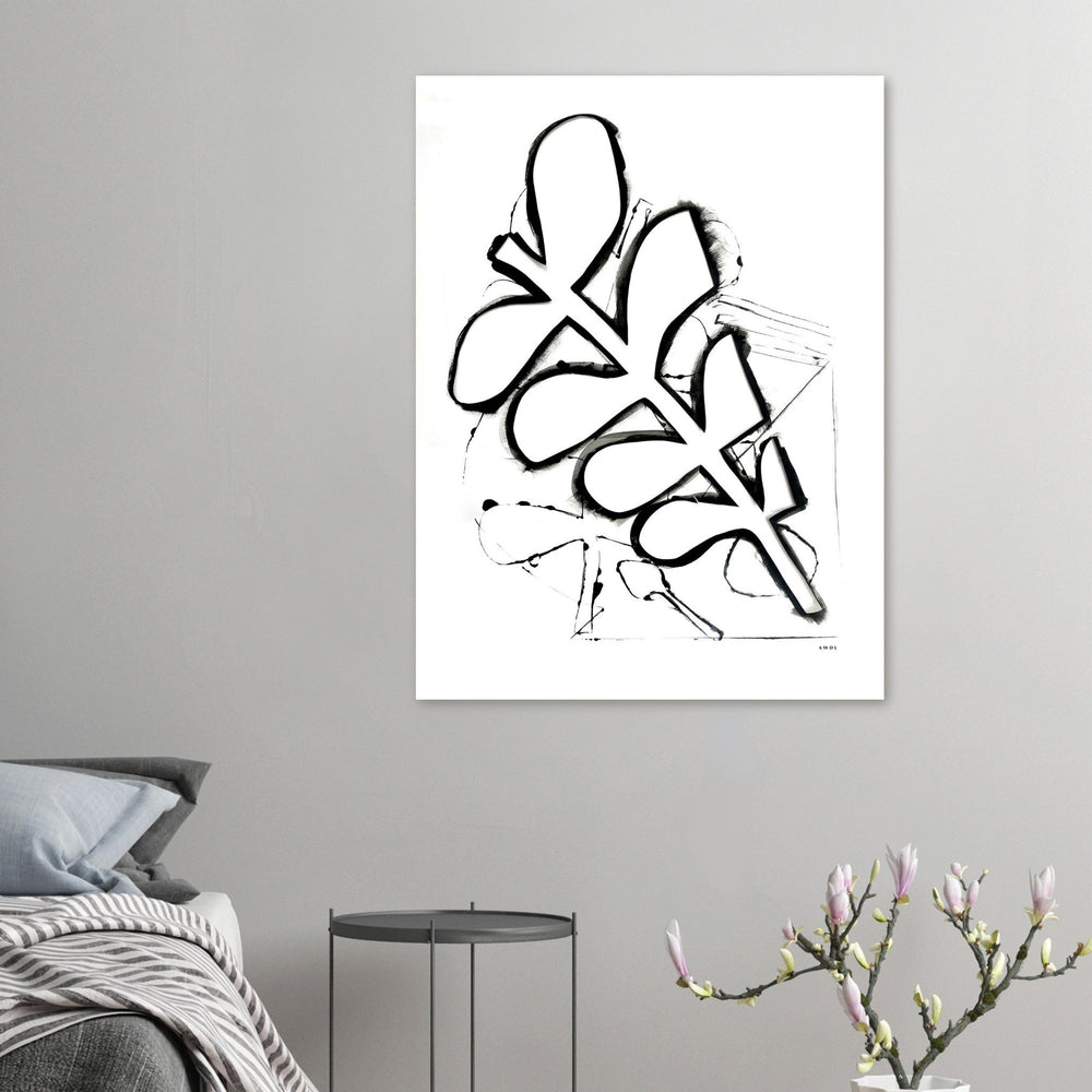 
                      
                        Abstract Botanical Art Print in Black and White: Matte Paper Poster - Creations Awol
                      
                    