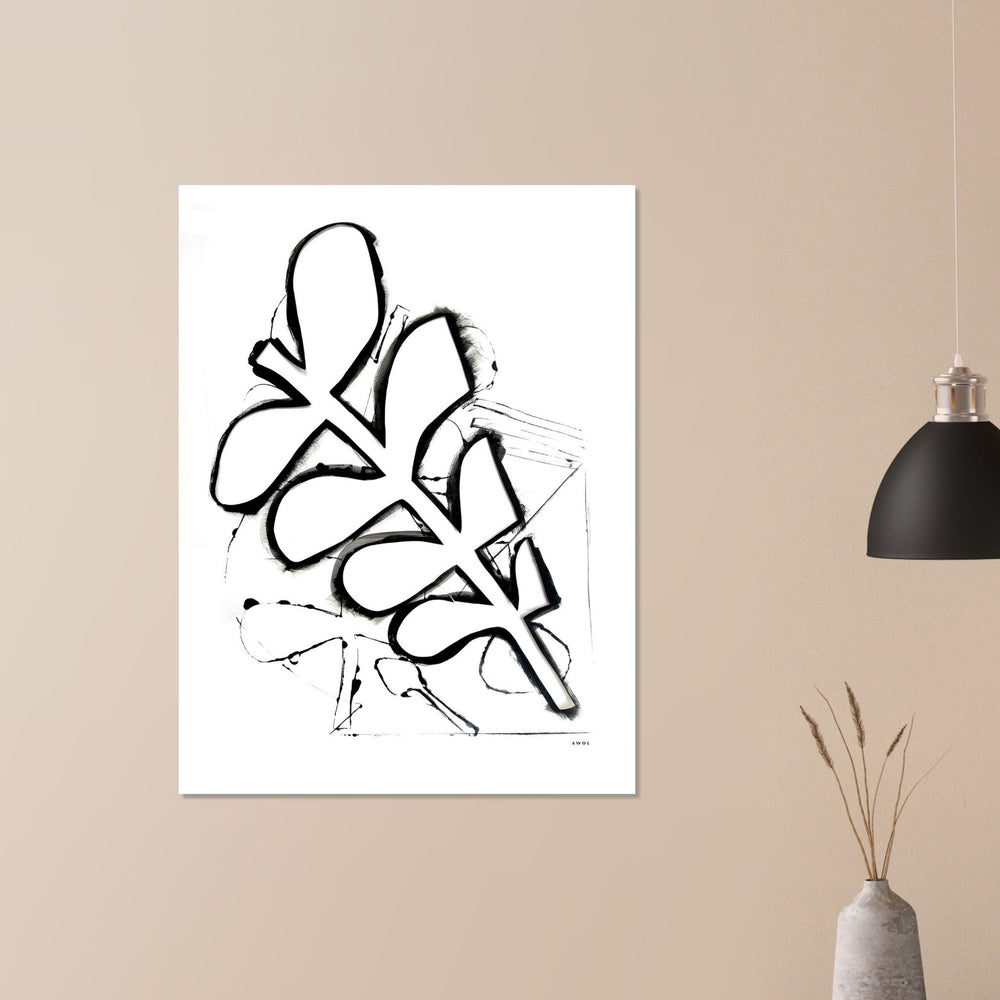 
                      
                        Abstract Botanical Art Print in Black and White: Matte Paper Poster - Creations Awol
                      
                    