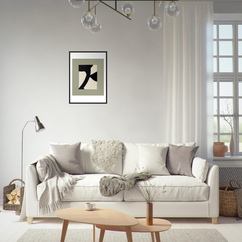 
                      
                        Abstract Flower Art, Minimalist Plant Wall Decor: Framed Art Print - Creations Awol
                      
                    