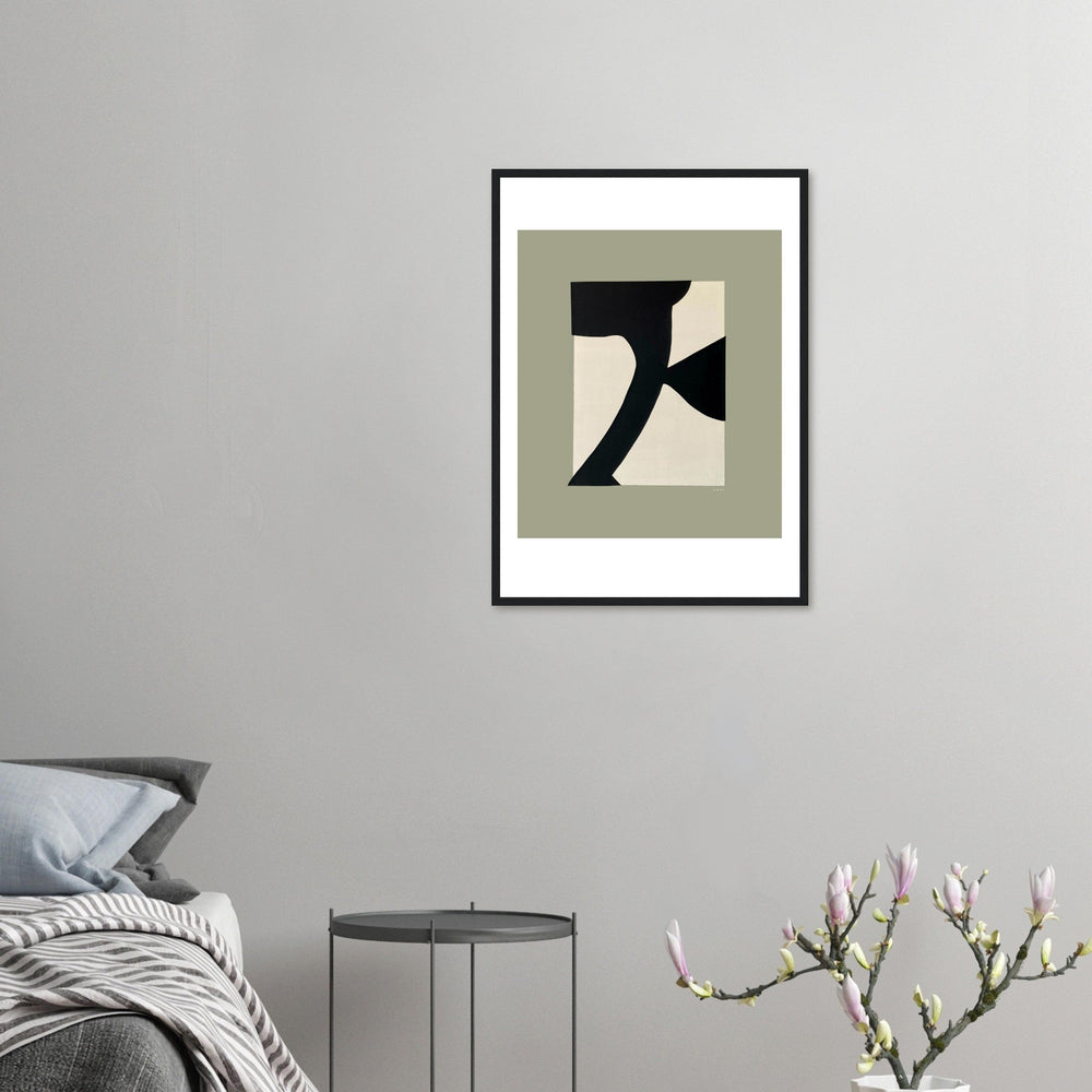 
                      
                        Abstract Flower Art, Minimalist Plant Wall Decor: Framed Art Print - Creations Awol
                      
                    