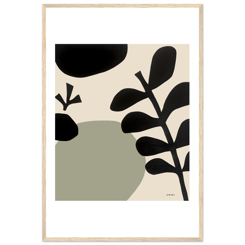 
                      
                        Abstract Plant Art, Mediterranean Garden: Premium Paper Wooden Framed Art Print - Creations Awol
                      
                    