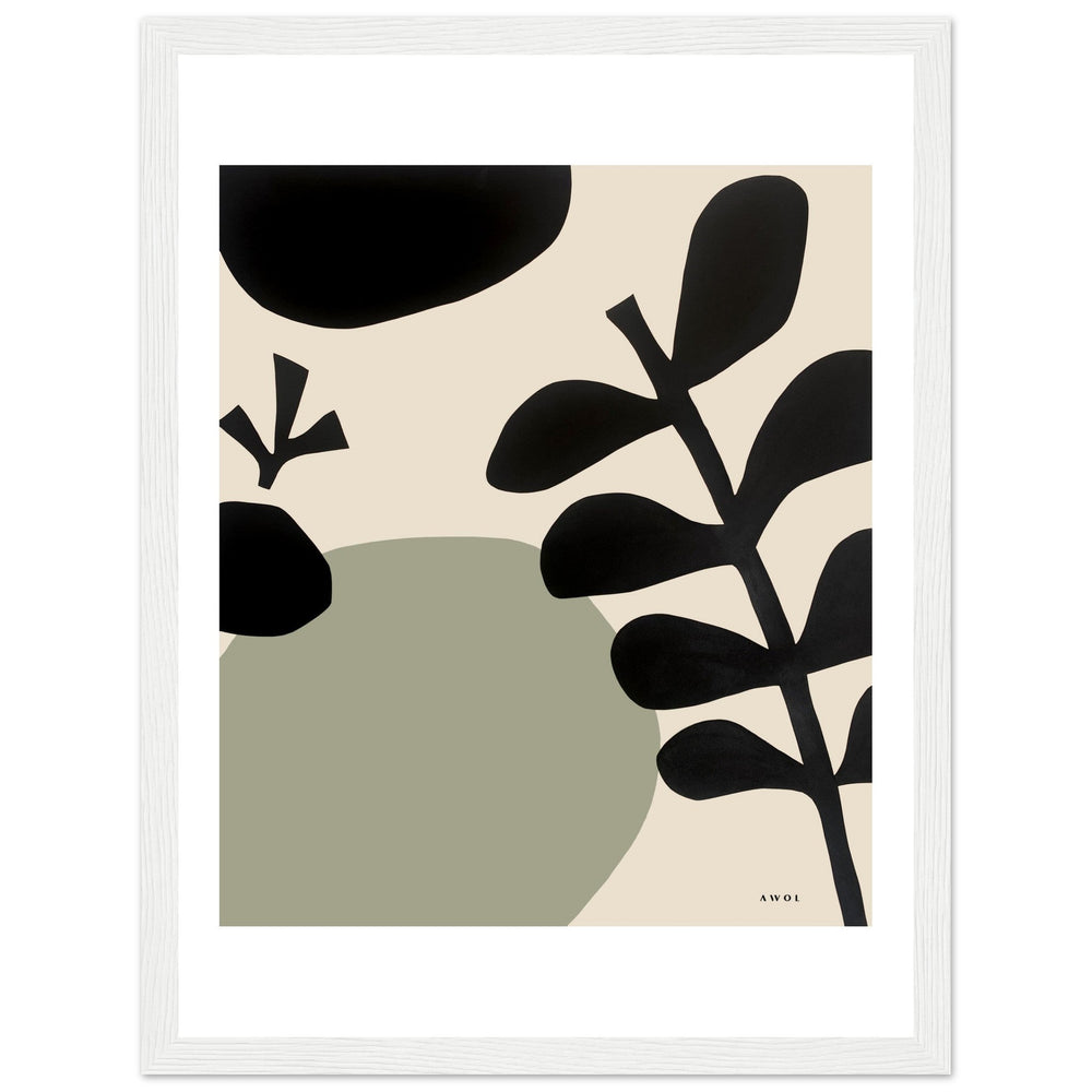 
                      
                        Abstract Plant Art, Mediterranean Garden: Premium Paper Wooden Framed Art Print - Creations Awol
                      
                    