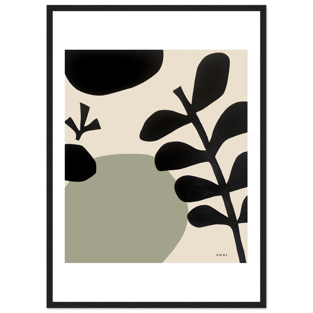 
                      
                        Abstract Plant Art, Mediterranean Garden: Premium Paper Wooden Framed Art Print - Creations Awol
                      
                    