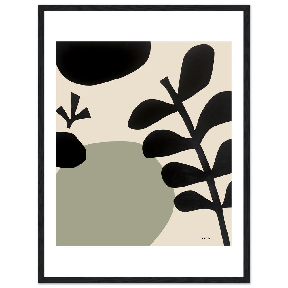 
                      
                        Abstract Plant Art, Mediterranean Garden: Premium Paper Wooden Framed Art Print - Creations Awol
                      
                    