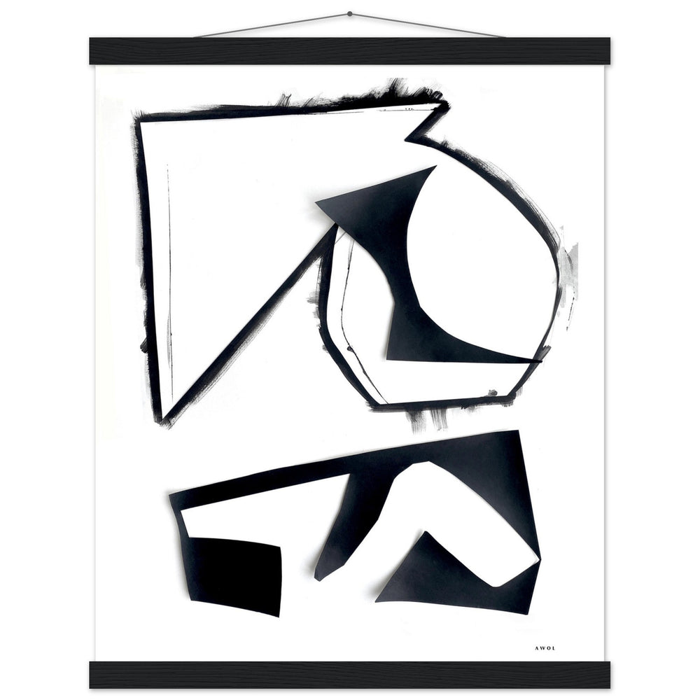 
                      
                        Abstract Rock Formations, Black And White Abstraction: Poster With Hanger - Creations Awol
                      
                    