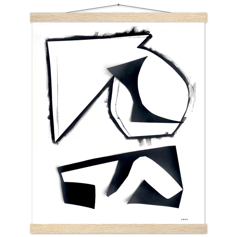 
                      
                        Abstract Rock Formations, Black And White Abstraction: Poster With Hanger - Creations Awol
                      
                    