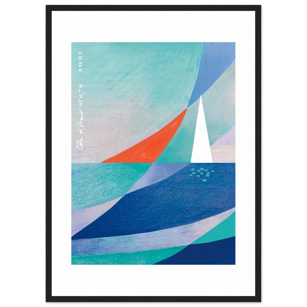 
                      
                        Abstract Sailboat Sailing On The Mediterranean Sea: Wooden Framed Art Print - Creations Awol
                      
                    