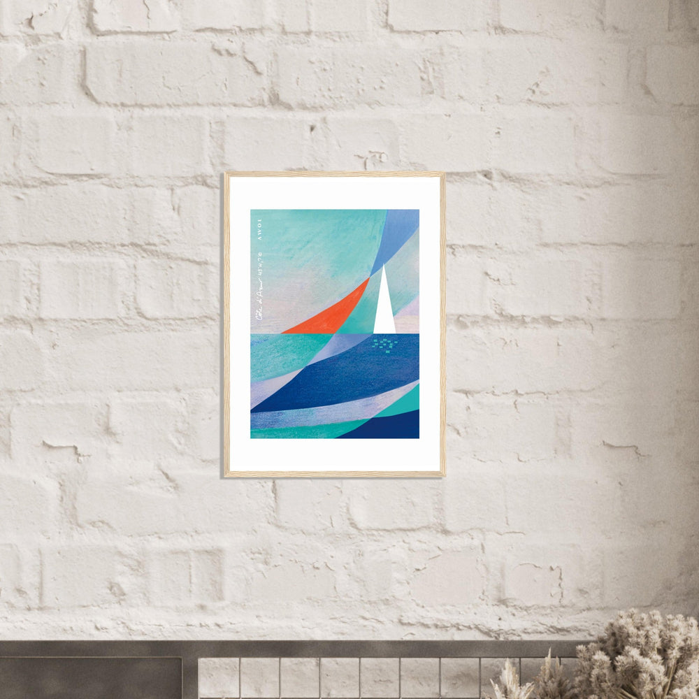 
                      
                        Abstract Sailboat Sailing On The Mediterranean Sea: Wooden Framed Art Print - Creations Awol
                      
                    