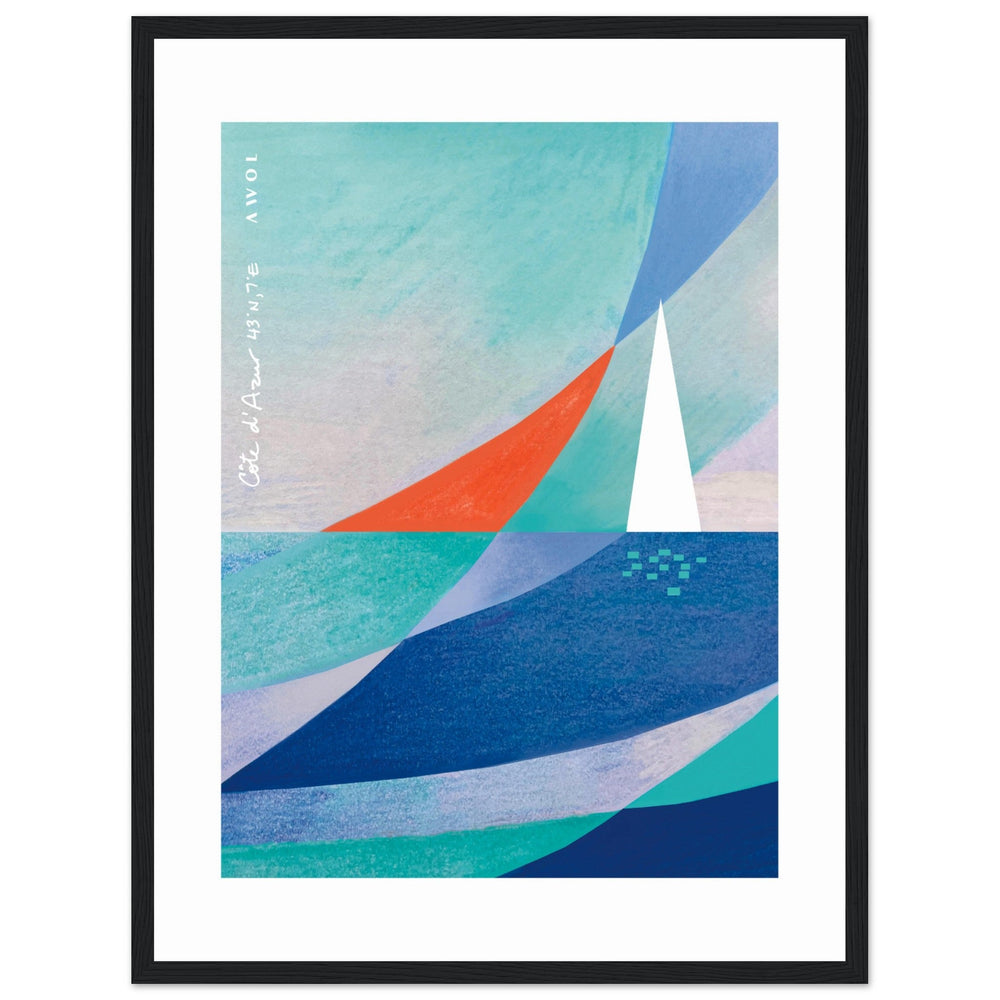 
                      
                        Abstract Sailboat Sailing On The Mediterranean Sea: Wooden Framed Art Print - Creations Awol
                      
                    