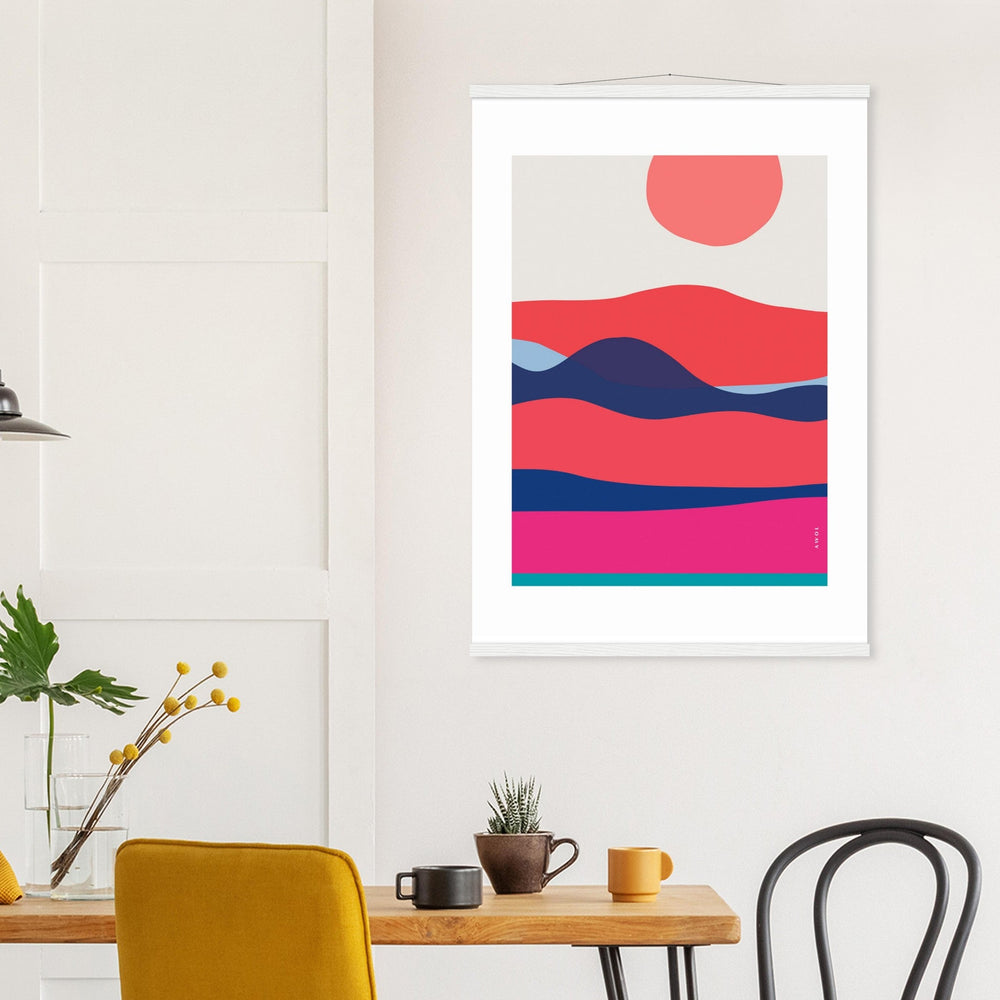 Abstract Sea Wall Art Print: Sunrises and Sunsets Poster With Hanger - Creations Awol