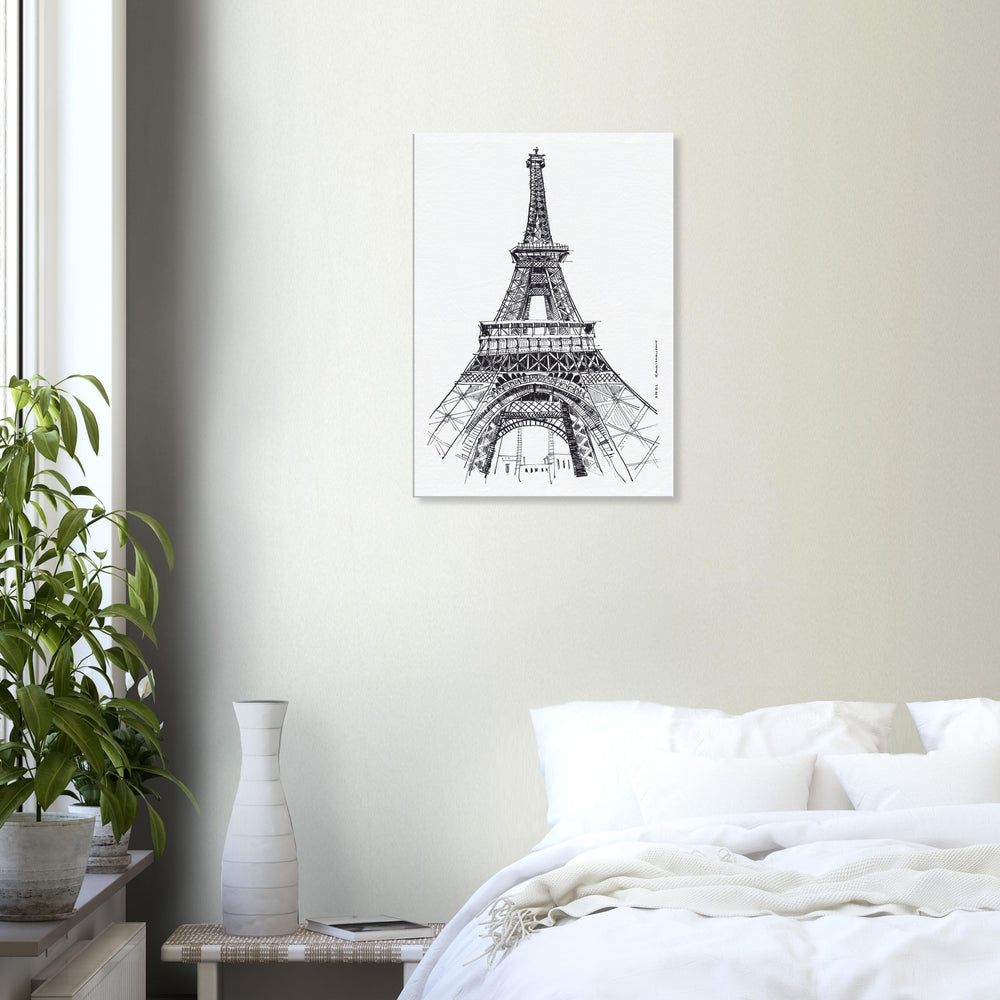 
                      
                        Black And White City Art Print, Paris Wall Art With Eiffel Tower: Canvas Art Print
                      
                    