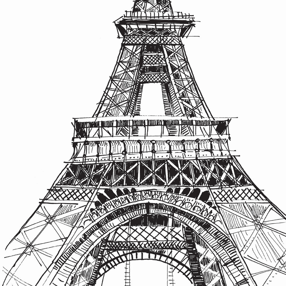 
                      
                        Paris Wall Art, Eiffel Tower In Black And White Art Print: France Travel Poster
                      
                    