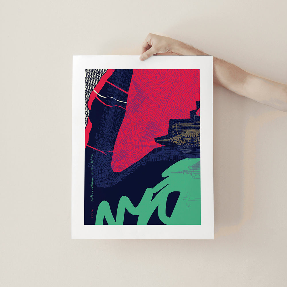 New York CIty Abstraction: NYC Urban Poster Print