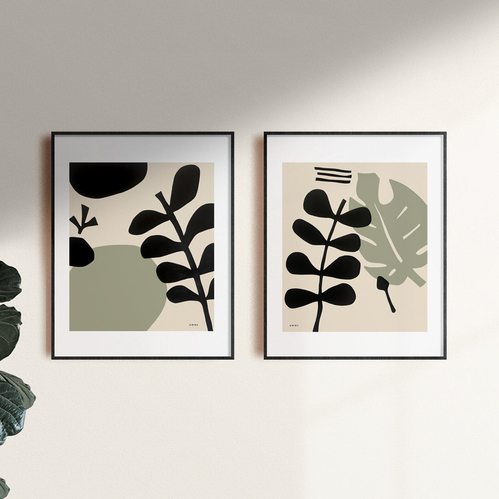 
                      
                        Tropical Plant Artwork With Minimalist Leaves: Poster Print
                      
                    