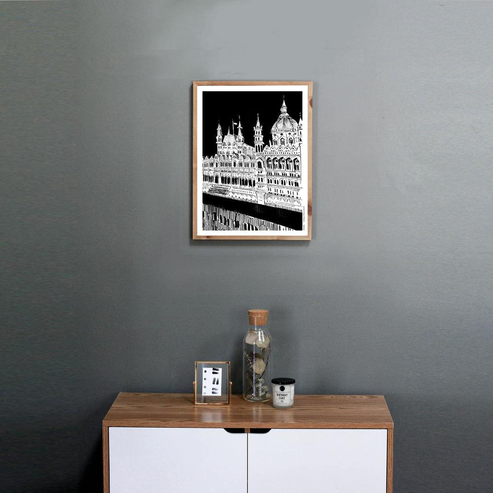 
                      
                        Budapest Art, An Evening Along The Danube River: Framed Art Print
                      
                    