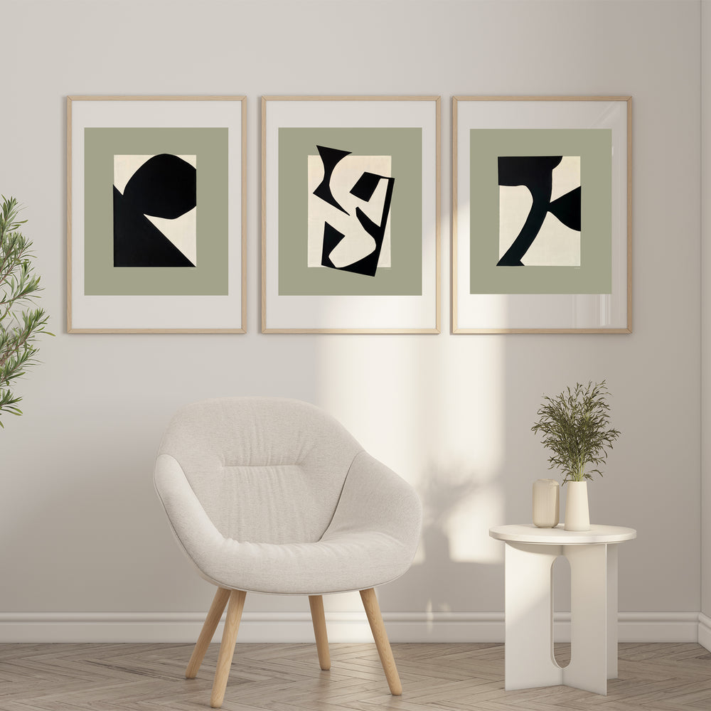 
                      
                        Abstract Flower Art, Minimalist Plant Wall Decor: Framed Art Print
                      
                    