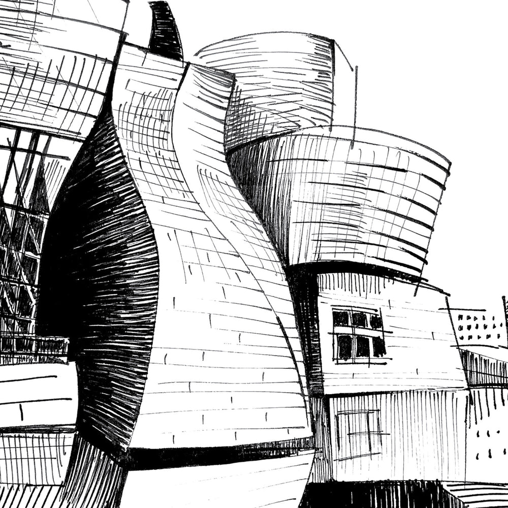 
                      
                        The Guggenheim Bilbao, Modern Architecture Masterpiece: Framed Art Print
                      
                    