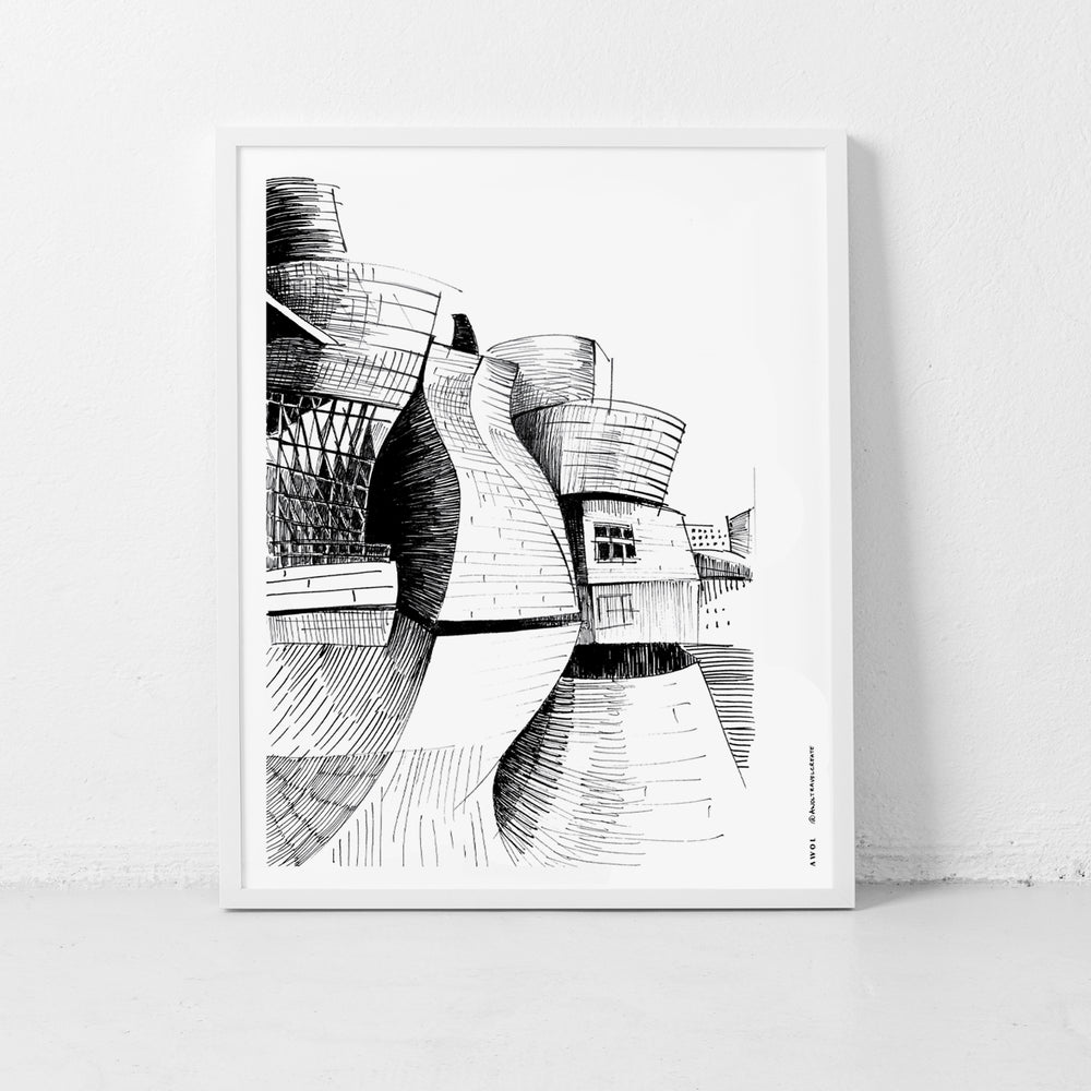 
                      
                        The Guggenheim Bilbao, Modern Architecture Masterpiece: Framed Art Print
                      
                    