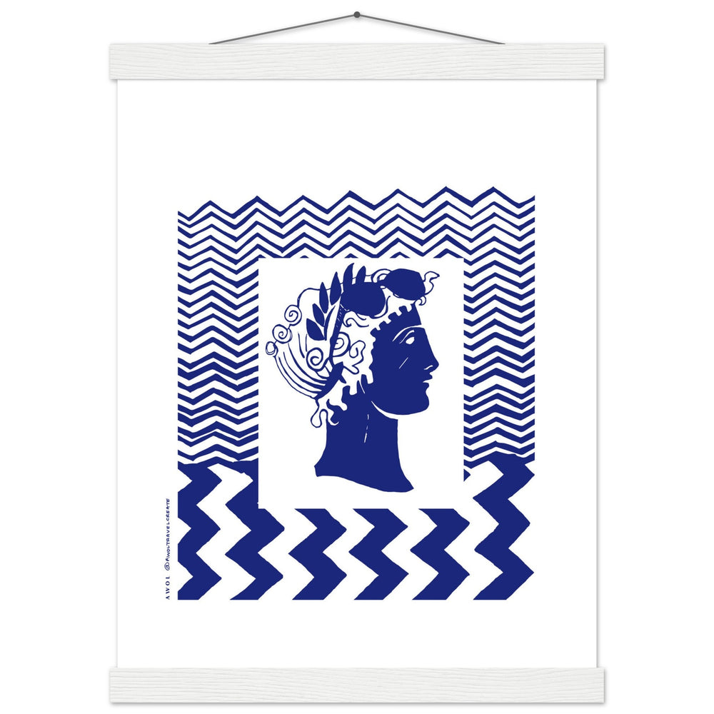 
                      
                        Beach Travel Art Print: Blue Abstract Portrait Poster with Hanger - Creations Awol
                      
                    