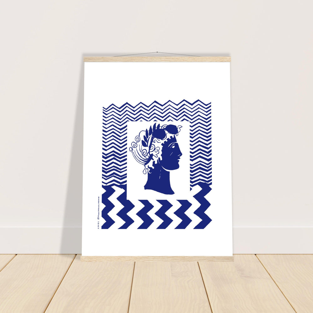 
                      
                        Beach Travel Art Print: Blue Abstract Portrait Poster with Hanger - Creations Awol
                      
                    