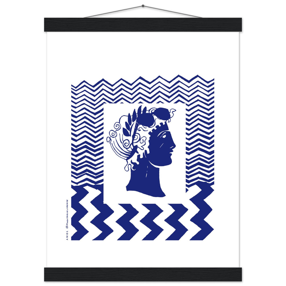 
                      
                        Beach Travel Art Print: Blue Abstract Portrait Poster with Hanger - Creations Awol
                      
                    