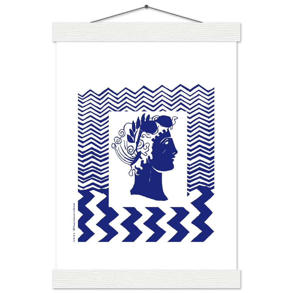 
                      
                        Beach Travel Art Print: Blue Abstract Portrait Poster with Hanger - Creations Awol
                      
                    