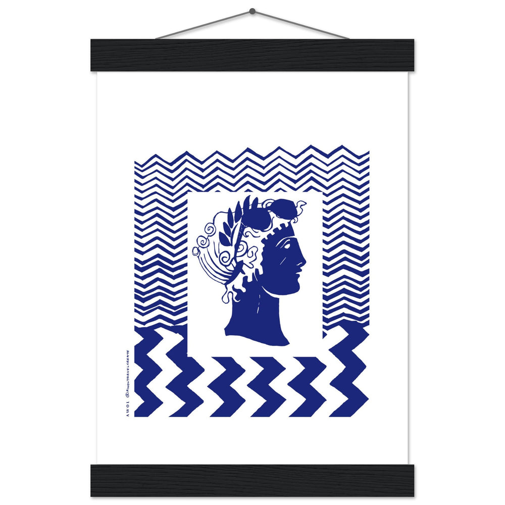 
                      
                        Beach Travel Art Print: Blue Abstract Portrait Poster with Hanger - Creations Awol
                      
                    