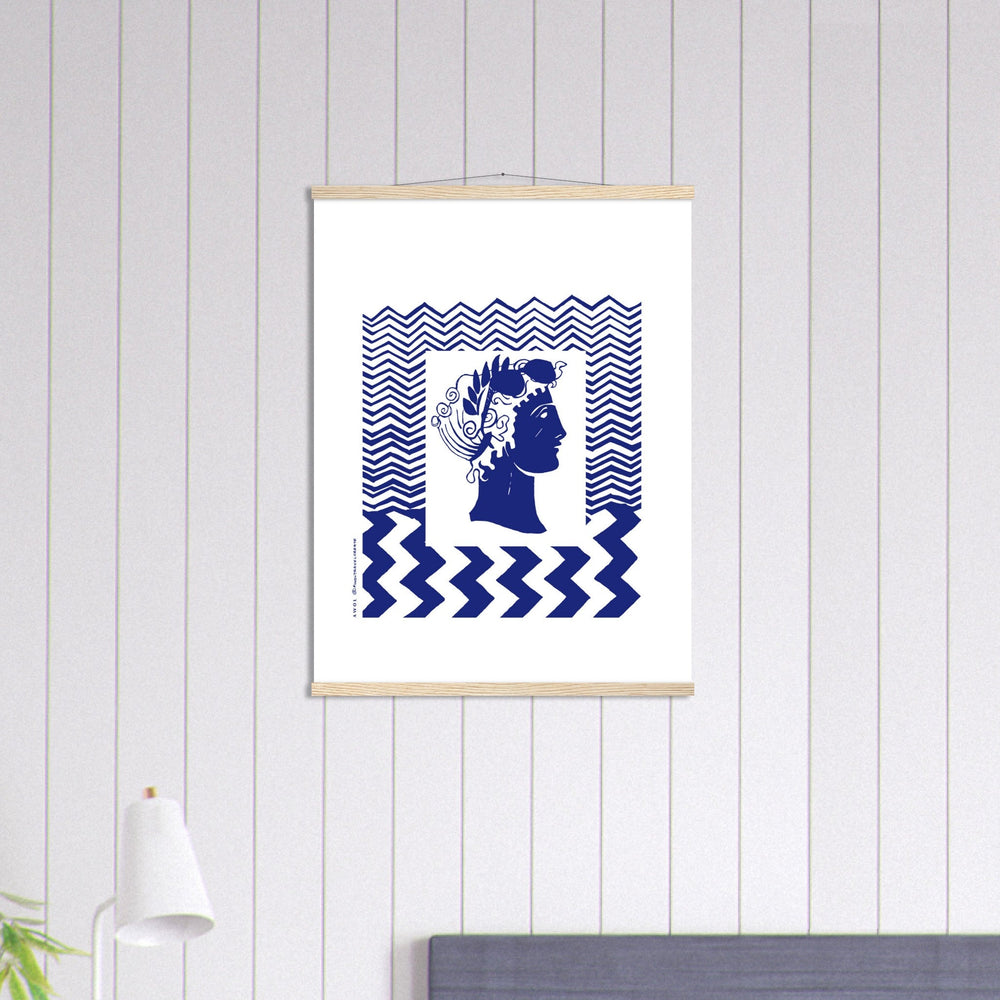 
                      
                        Beach Travel Art Print: Blue Abstract Portrait Poster with Hanger - Creations Awol
                      
                    