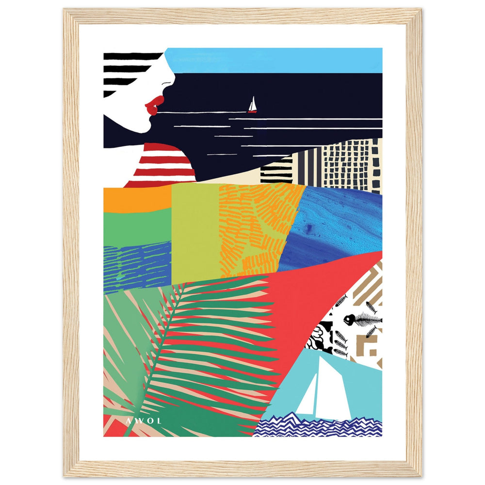 
                      
                        Beach Vibes: Classic Matte Paper Wooden Framed Poster - Creations Awol
                      
                    