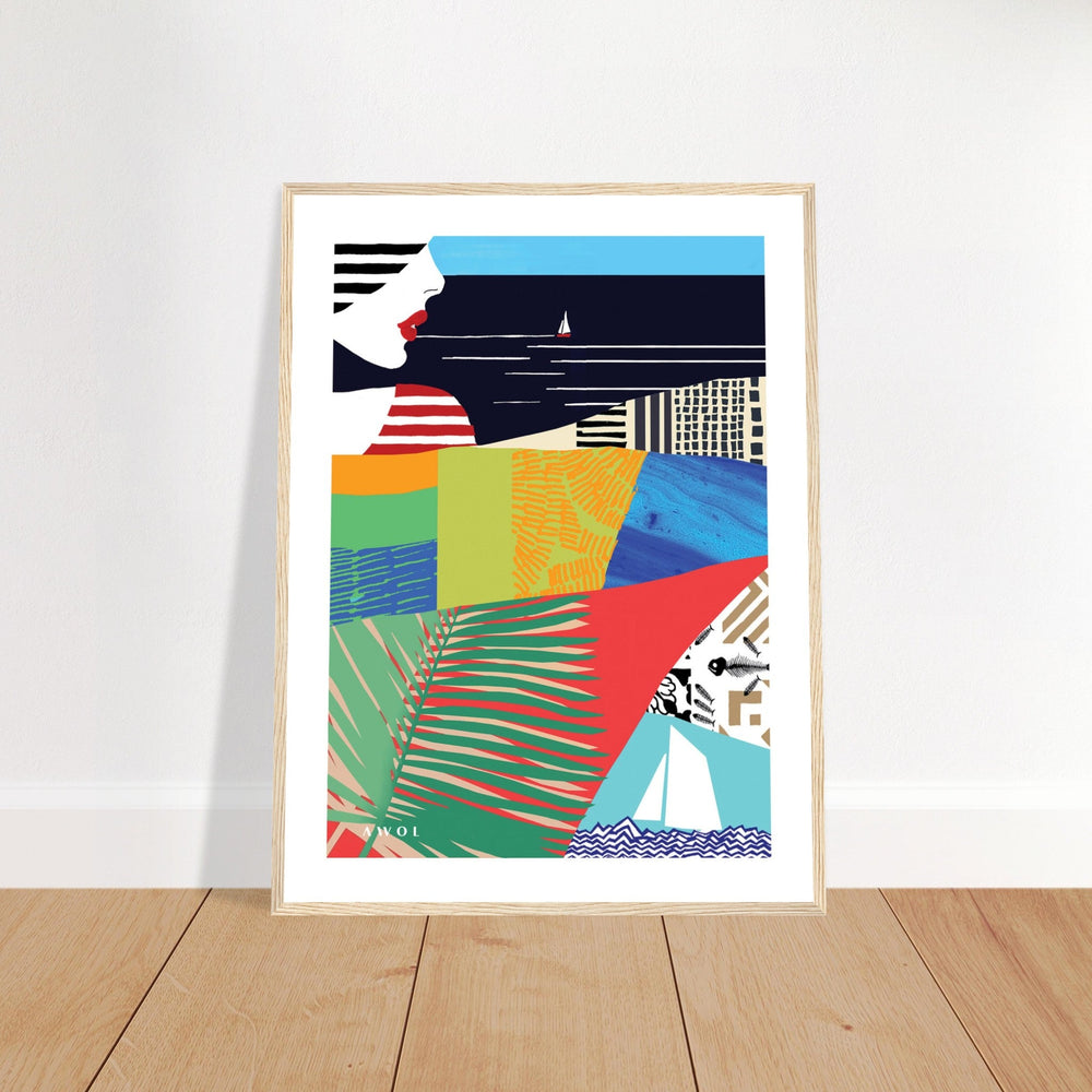 
                      
                        Beach Vibes: Classic Matte Paper Wooden Framed Poster - Creations Awol
                      
                    