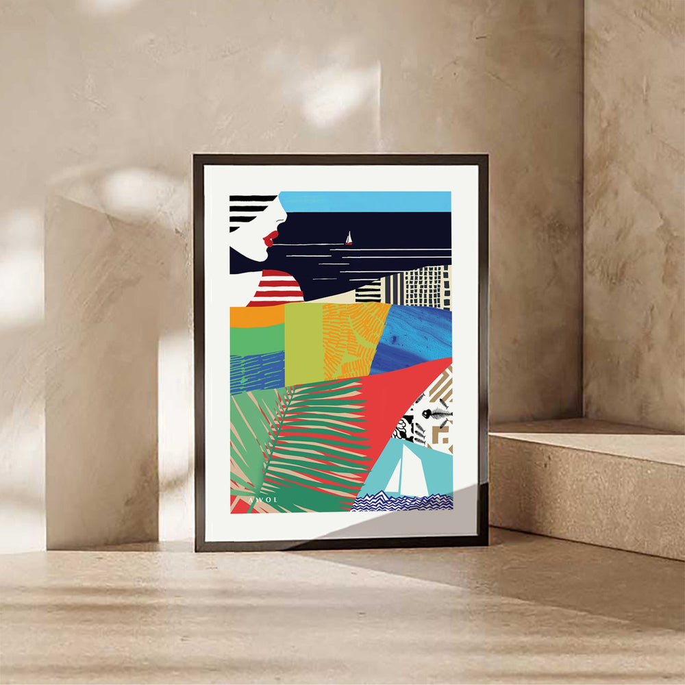 
                      
                        Beach Vibes: Classic Matte Paper Wooden Framed Poster - Creations Awol
                      
                    