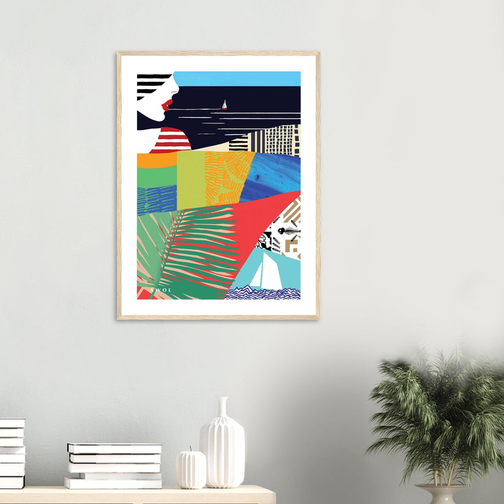 
                      
                        Beach Vibes: Classic Matte Paper Wooden Framed Poster - Creations Awol
                      
                    