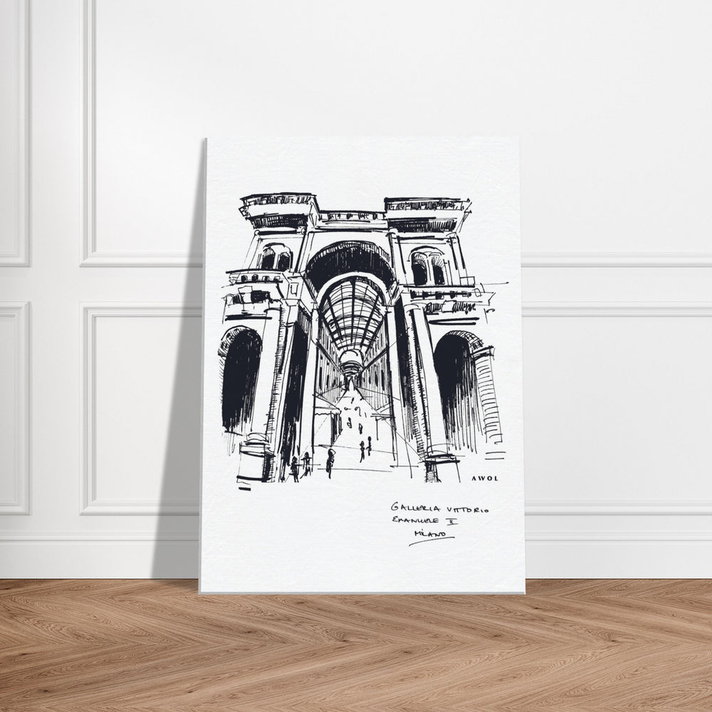 
                      
                        Milan City Elegance, Luxury Shopping Landmark Art: Canvas Print
                      
                    