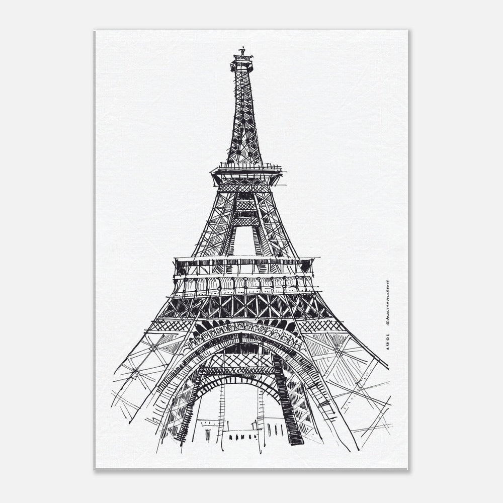 
                      
                        Black And White City Art Print, Paris Wall Art With Eiffel Tower: Canvas Art Print - Creations Awol
                      
                    