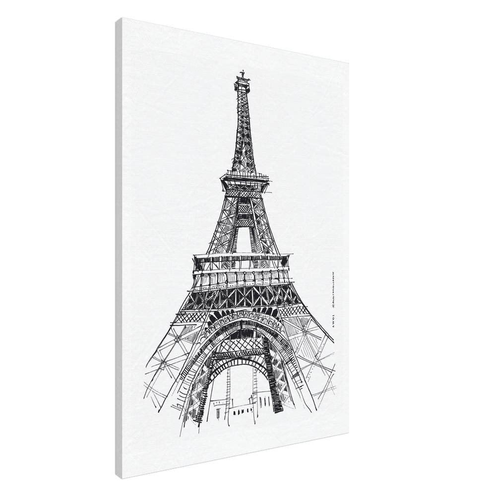 
                      
                        Black And White City Art Print, Paris Wall Art With Eiffel Tower: Canvas Art Print - Creations Awol
                      
                    