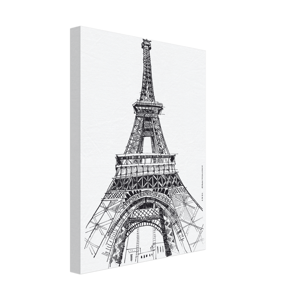 
                      
                        Black And White City Art Print, Paris Wall Art With Eiffel Tower: Canvas Art Print - Creations Awol
                      
                    