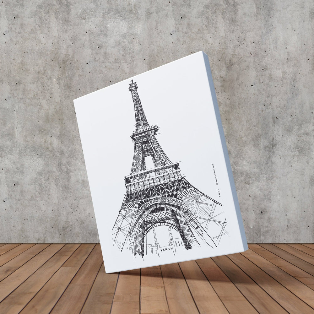 
                      
                        Black And White City Art Print, Paris Wall Art With Eiffel Tower: Canvas Art Print - Creations Awol
                      
                    