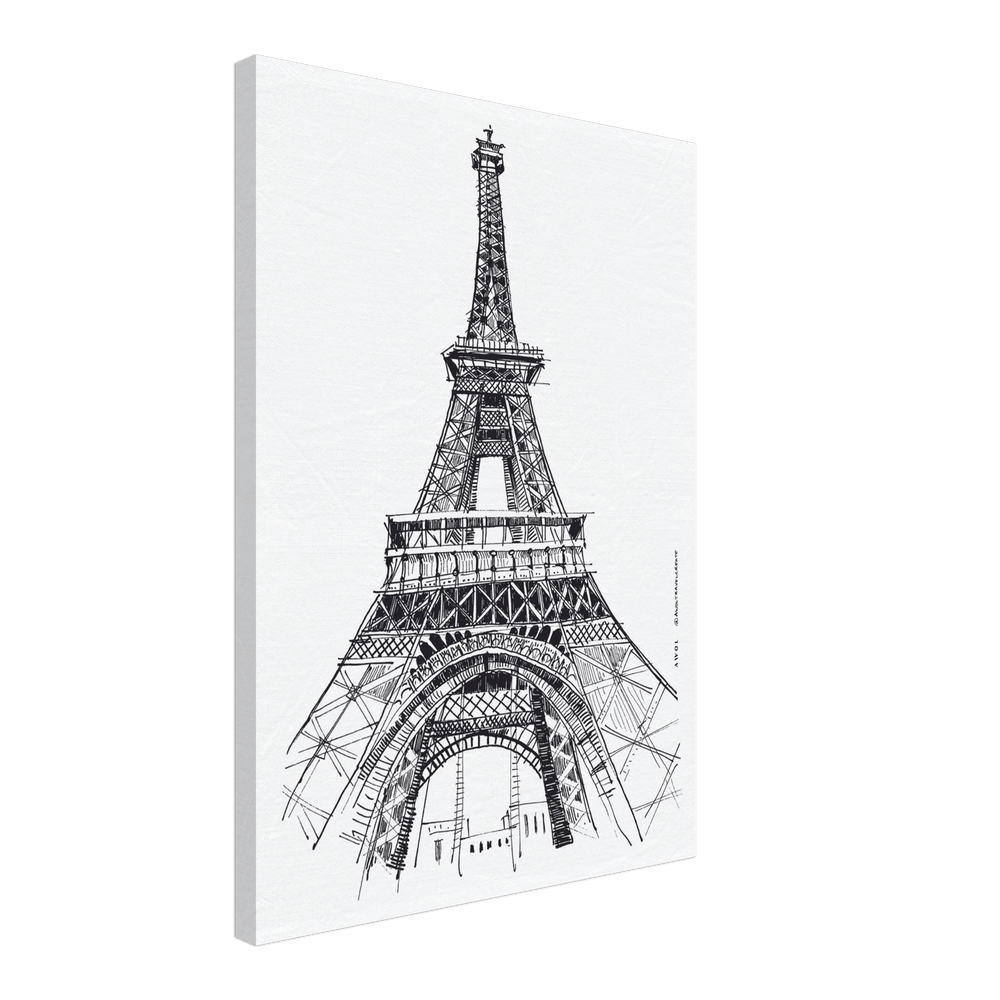 
                      
                        Black And White City Art Print, Paris Wall Art With Eiffel Tower: Canvas Art Print - Creations Awol
                      
                    