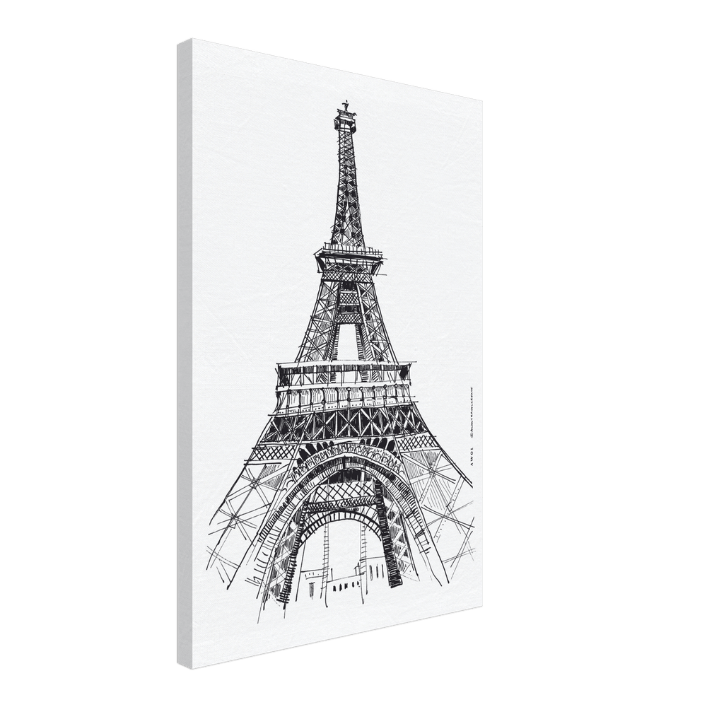 
                      
                        Black And White City Art Print, Paris Wall Art With Eiffel Tower: Canvas Art Print - Creations Awol
                      
                    