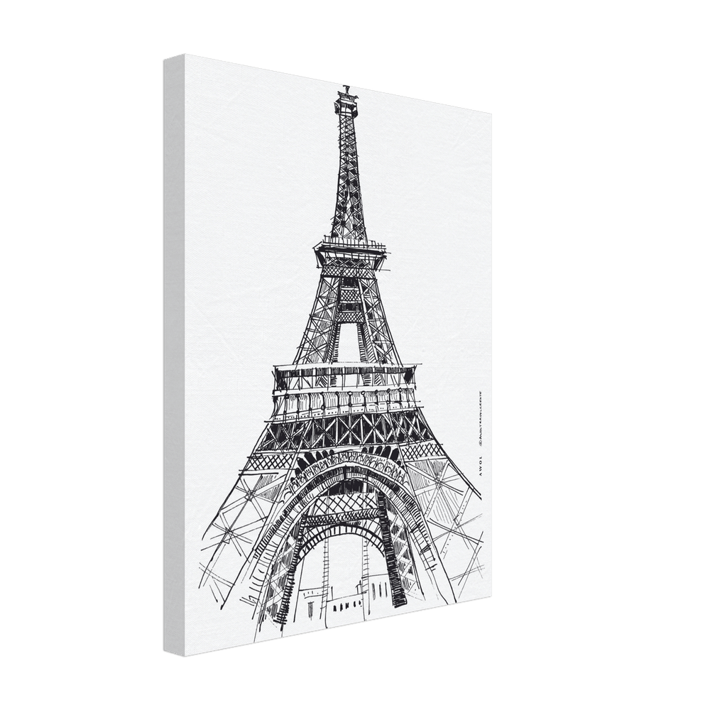 
                      
                        Black And White City Art Print, Paris Wall Art With Eiffel Tower: Canvas Art Print - Creations Awol
                      
                    