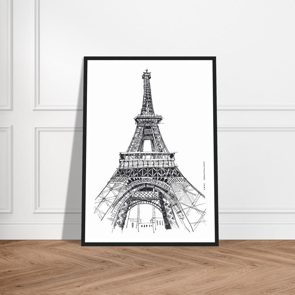 
                      
                        Black And White City Poster, Paris Wall Art With Eiffel Tower: Framed Art Print - Creations Awol
                      
                    