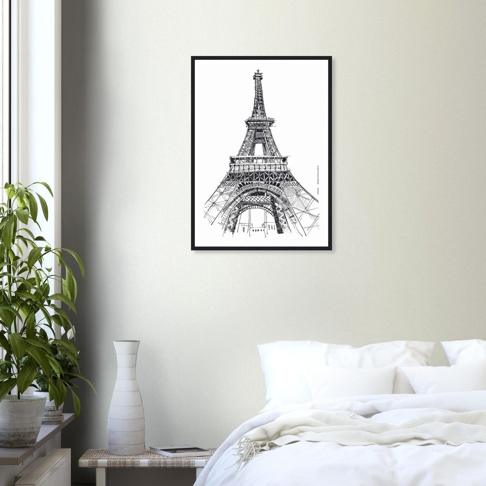 
                      
                        Black And White City Poster, Paris Wall Art With Eiffel Tower: Framed Art Print - Creations Awol
                      
                    